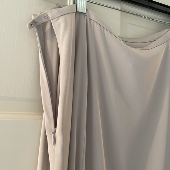 Silk Doncaster long flared skirt in putty - Picture 5 of 6